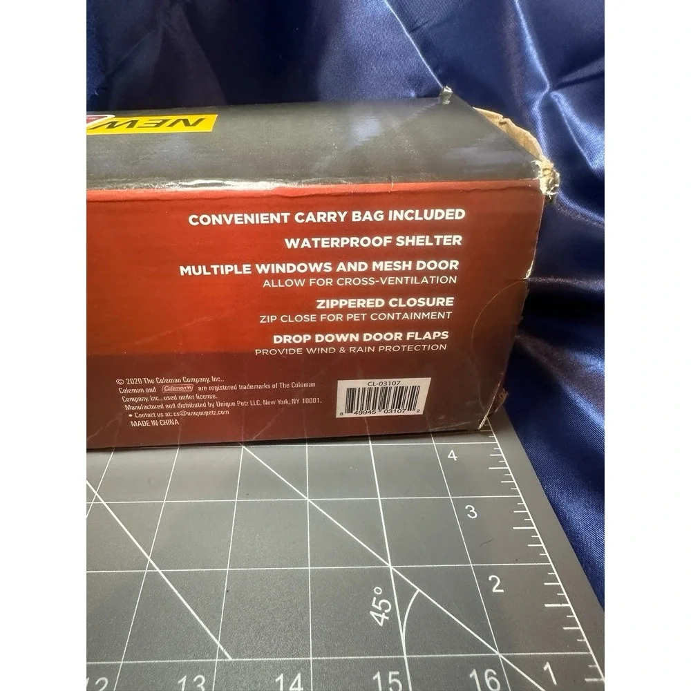 Coleman Dog Tent Doggy Den Waterproof Pet Shelter In Box - Used 1x